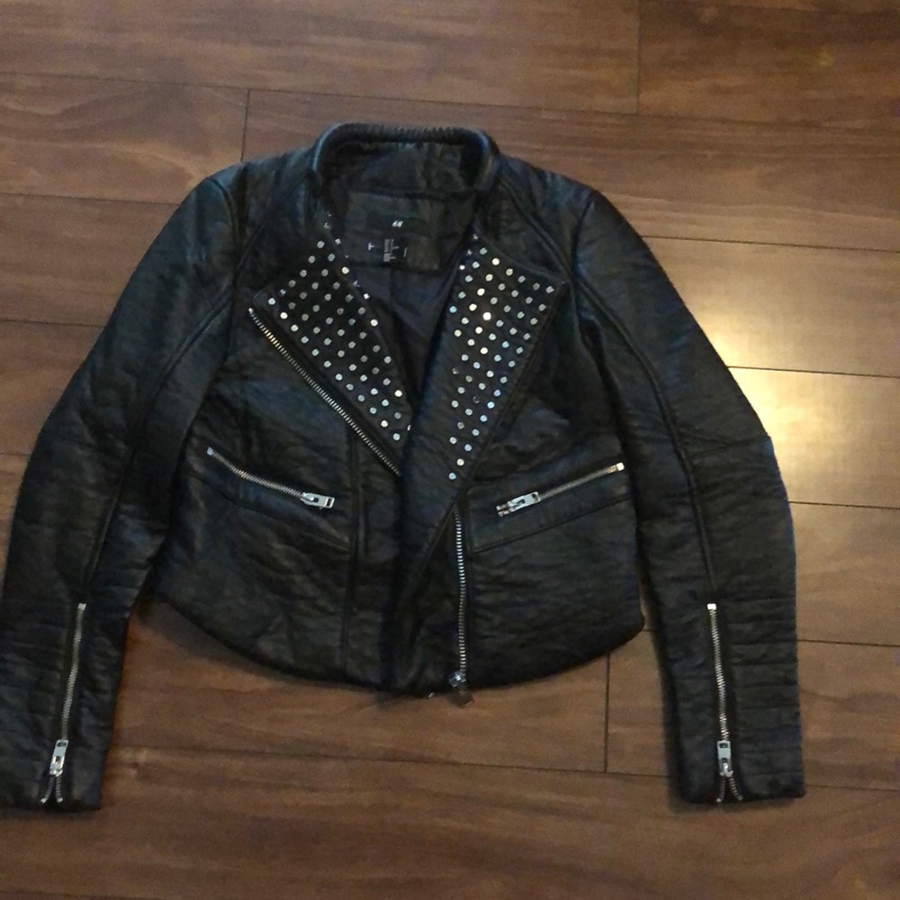 Black leather jacket